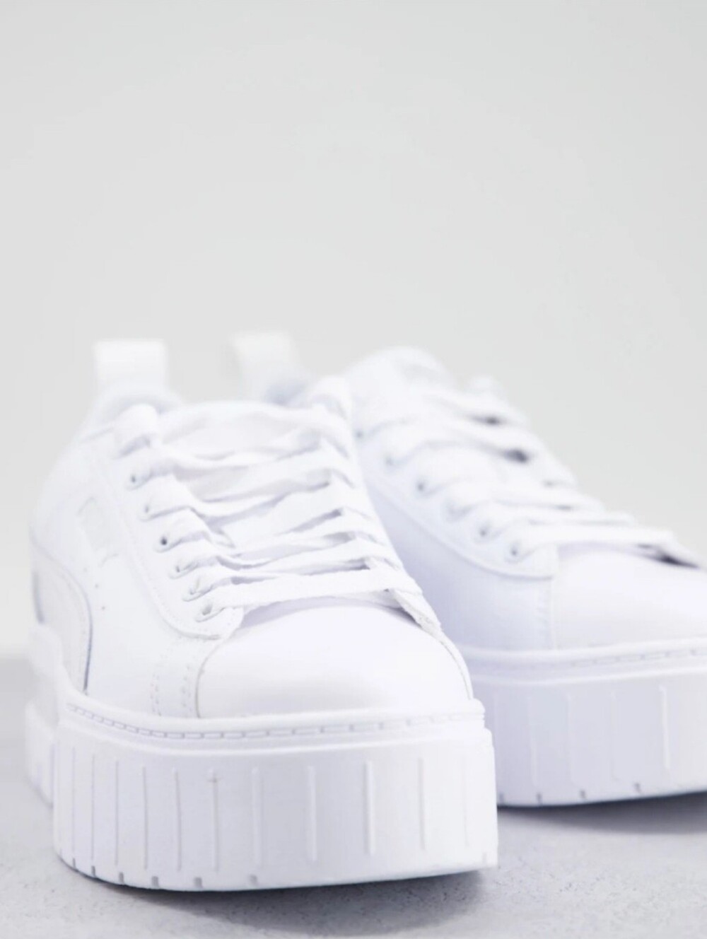 Puma Mayze Glow Sneakers in White and Metallic - Picture 2 of 13